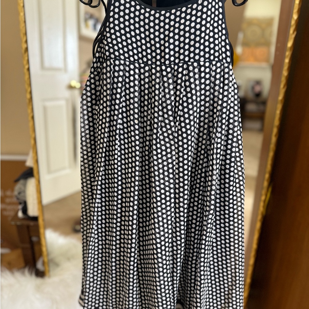 The Limited Blue and White Dotted Mini Dress